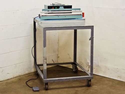 Aie 24&#034; automatic/manual single impulse heat sealer with table (aie-605a1) for sale