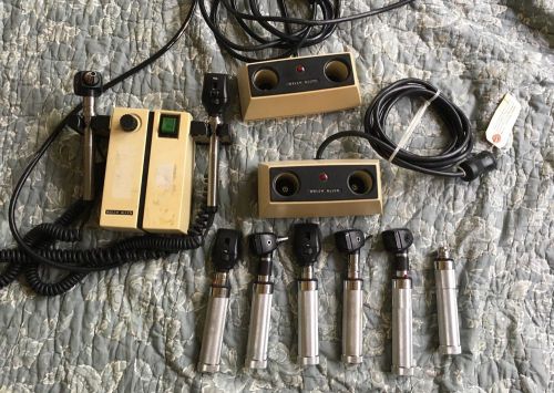 Lot Of Welch Allyn Otoscope a Ophthalmoscopes And Chargers/Handles