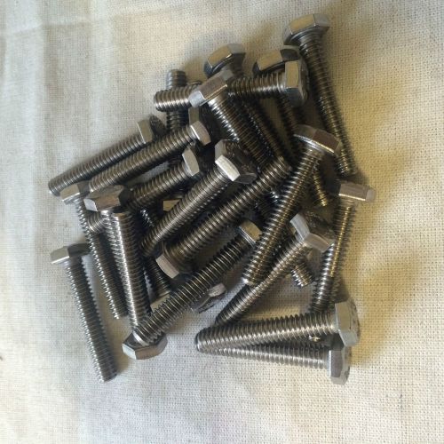 Hex bolts tap stainless steel full thread 1/4&#034;-20 x 1-1/2&#034; qty 25 for sale