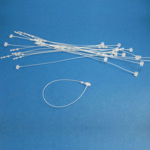 5&#034; 500 Pcs Snap Lock Pin Security Loop Plastic Tags Fastener Labeling Price Tags