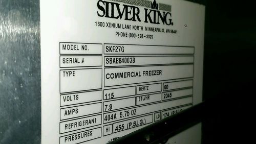Silver king freezer