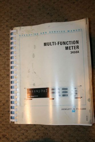 HP Manual 3450A MULTI-FUNCTION METER  OPERATING &amp; Service MANUAL. w/SCHEMATICS