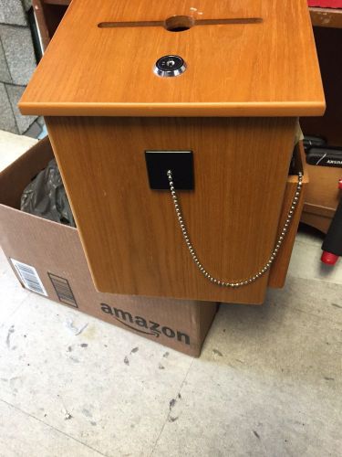 Wood suggestion box medium oak used for sale