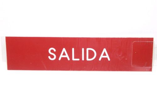 Salida Departure 8&#034; 8&#034;x2&#034; Engraved Red w White Letters Sign