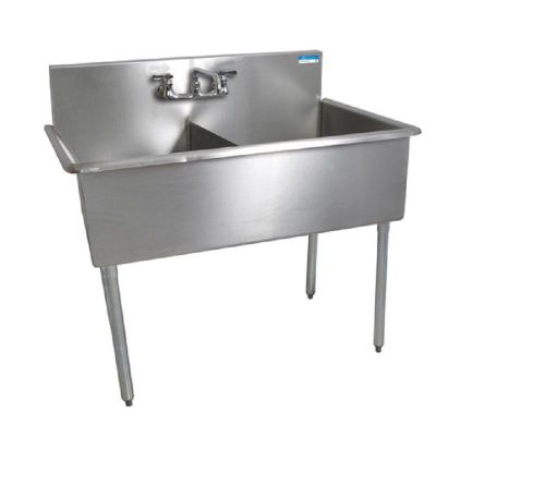 Budget Sinks Stainless Steel, 2 Sinks Commercial, Restaurant  BBK8BS-2-24-12