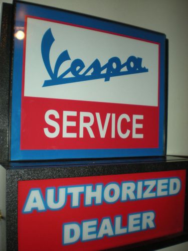 ** Vespa Scooter Motorcycle Garage Shop Advertising Man Cave Lighted Sign