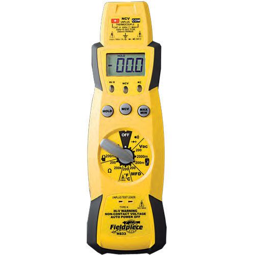 Fieldpiece hs33 expandable manual ranging stick multimeter for hvac/r for sale