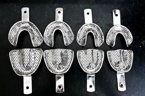Dental impression trays perforated - dentulous or edentulous - 8 piece for sale