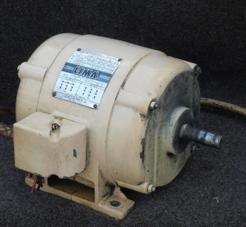 Walker turner 20&#034; drill press motor - lima 1 hp , 3 phase - 1200 rpm frame #184 for sale