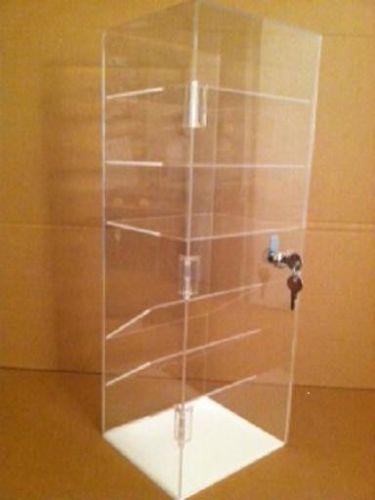 Acrylic countertop display  case 8 x 7 x 22.5 flat and slanted shelves for sale