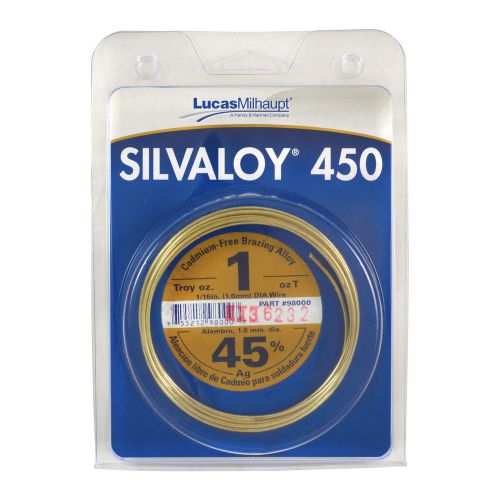 Lucas Milhaupt Silvaloy 450 45% Silver Solder Brazing Alloy 1 oz, 98000