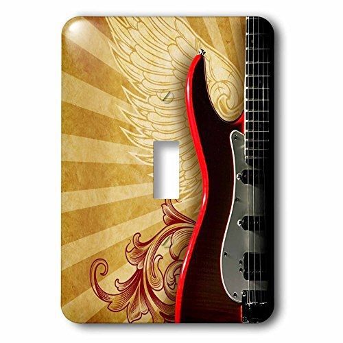 3dRose LLC lsp_53078_1 Rock Guitar On A Rock Poster Background Single Toggle