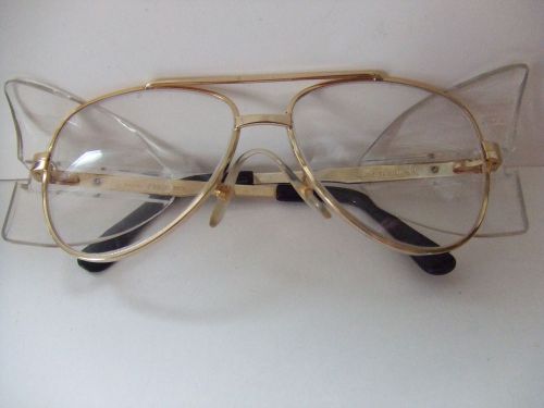 Bouton safety glasses plastic shields287 2200-5-3/4 plastic nose guard gold rim for sale