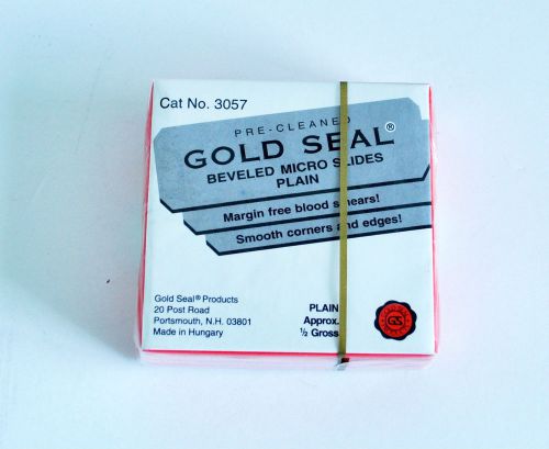 NIB Gold Seal Microscope Micro Slides Beveled Plain Size 75 x 25mm 77 In Box