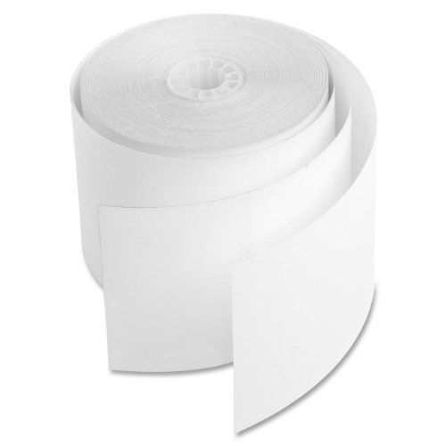 QUILL 2-1/4&#034;x100&#039; 2-Ply Carbonless White/Wh Receipt Paper 49 Rolls 1/2&#034; C 84563Q