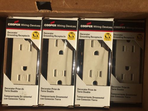Lot of 10 Cooper Decorator Grounding Receptacles 15A 125V Gray 1107GY-BOX NEW!