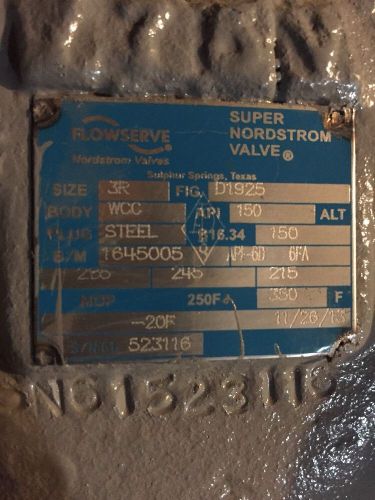 flowserve super nordstrom valve 497860