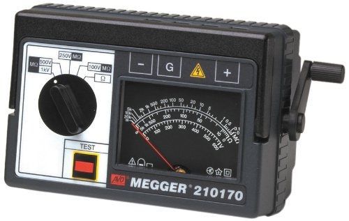 Megger 210170 Analog Hand-Crank Insulation Resistance Tester, 20,000 Megaohms