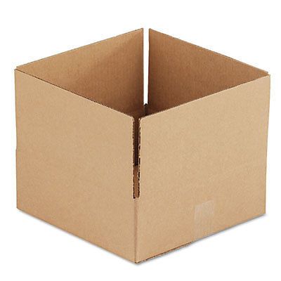 Brown Corrugated - Fixed-Depth Shipping Boxes, 12l x 12w x 4h, 25/Bundle