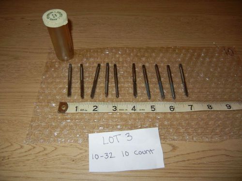 10-32 Lot of 10 Total Taps Sossner 2/3 Flute Spiral Point Gun Tap Lot #3