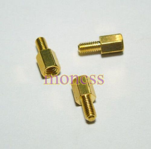 10pcs good M3 6mm/6mm Brass Copper standoff PCB board spacing screw 6mm Height