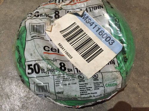 Cerrowire 50&#039; 8 THHN gauge Stranded Green Made in USA