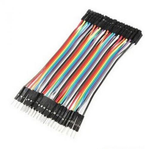 40pcs Dupont 10CM Male To Female Jumper Wire Ribbon Cable Arduino Terrific 0826