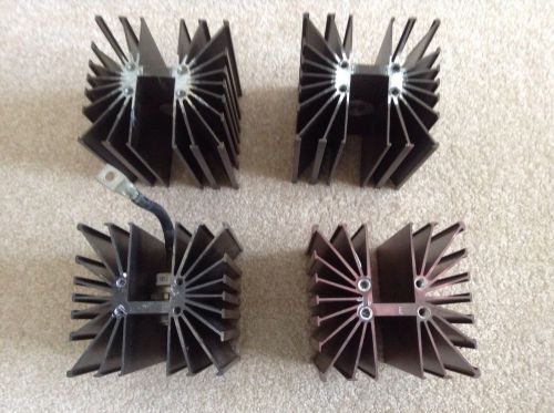 USED ALUMINUM HEAT SINK 4 x 5 inches lot of 4