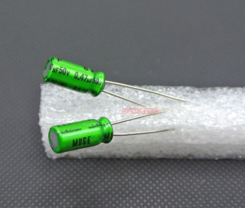 5pcs 0.47uf 50v nichicon muse es bp bi-polarized electrolytic capacitor for sale