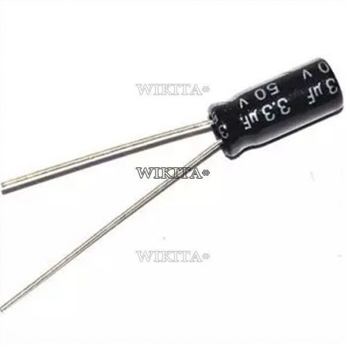 20 pcs pack 3.3uf 50v105°C electrolytic capacitor 5x11mm radial #3847139