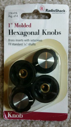 1&#034; Inch Hexagonal Control Knobs 4/PK Radio Shack 274-0416
