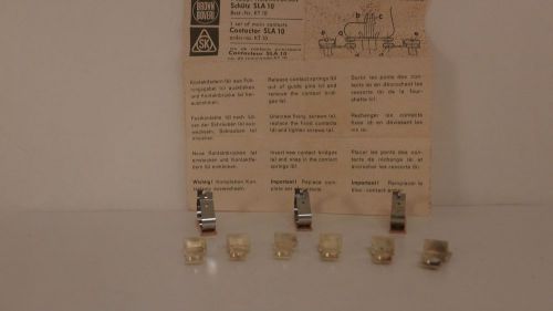 BROWN BOVERI SET OF MAIN CONTACTS FOR SLA10  # KT 10 *NEW SURPLUS*