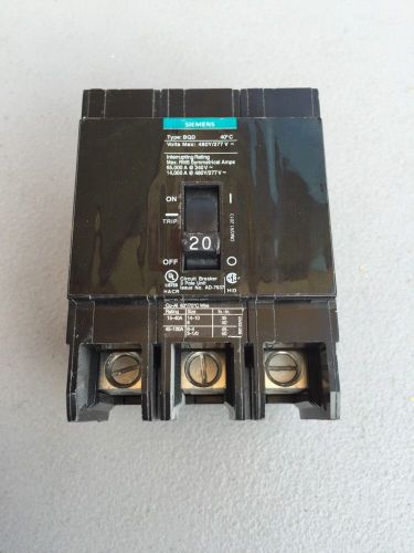 New ITE Siemens Bqd320 3 Pole 30 Amp Molded Case Circuit Breaker 480/277v