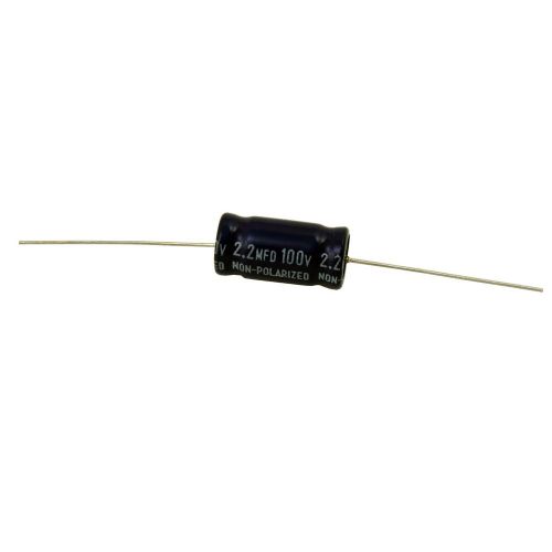 Set of 10 (2.2 mfd uf axial electrolytic non polar capacitor 100 v) for sale