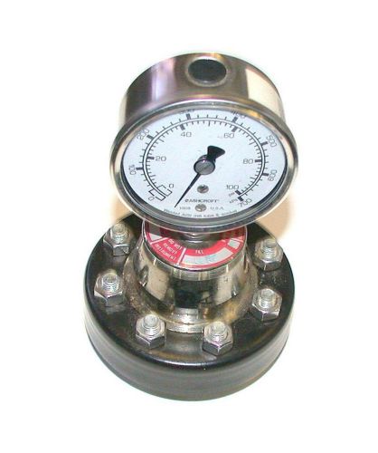 Ashcroft pressure gauge diaphragm seal assembly 1/4 npt model 1008 for sale