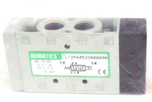 NEW NUMATICS L12PA452O000000 VALVE AIR-PILOT LINE-MOUNTED 1/4PORT 14.5-145PSIG