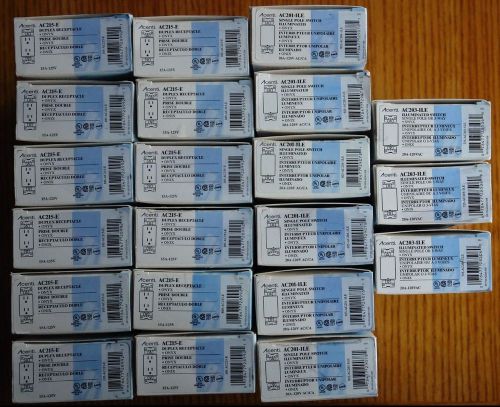 21 BRAND NEW LEVITON THE ACENTI COLLECTION ONIX COLOR SEE PICTURES