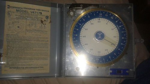 VINTAGE -PROGRAM TIME SWITCH by INTERMATIC. MECHANICAL GEARS /ELECTRIC ALL METAL