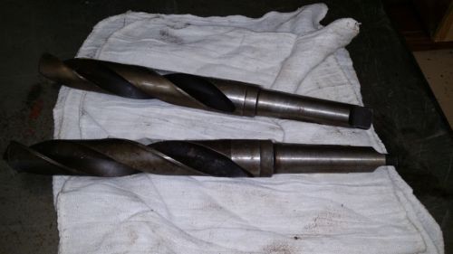 Lot of 2  #5Taper Shank Drills 1,35/64 &amp; 1,17/32 USA made
