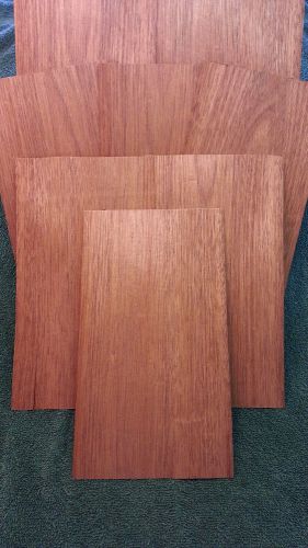 African Mahogany wood veneer-3 Pc. 7 1/2&#034;+- x 11&#034;+ with no backing (raw)