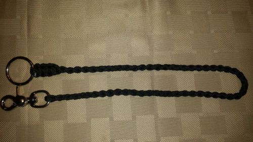 Corrections / tactical gear / braided key lanyard (black) for sale