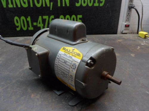 BALDOR .5HP SINGLE PHASE MOTOR FR:42 115/208-230 RPM:3450 PH:1 USED