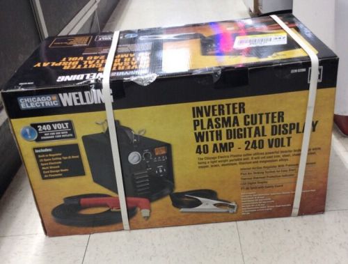 New chicago electric inverter plasma cutter 40amp 240v #62204 for sale