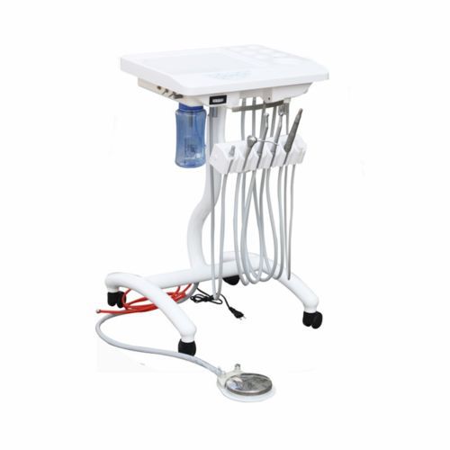 Dental Portable Unit Delivery Cart System W/ 3-way Syringe+LED Optic HP Tube
