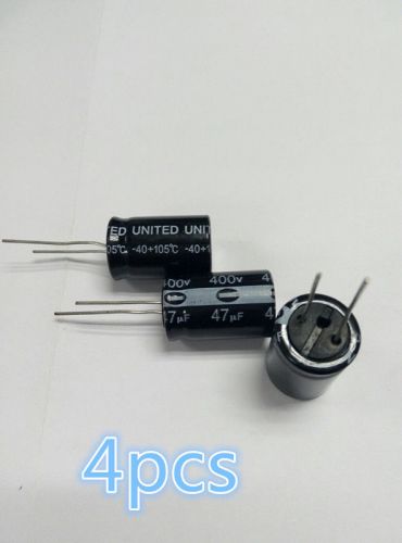 4pcs 47uf 400v 105°c radial electrolytic capacitor 16*26mm for sale