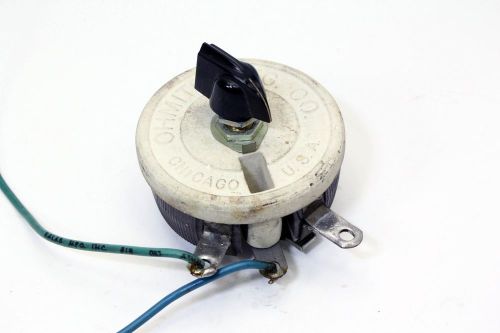 Ohmite Model G, 300V , Ceramic  Rheostat Potentiometer