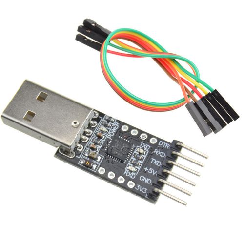 5pcs usb 2.0 to ttl uart cp2102 module 6pin serial converter free cables for sale