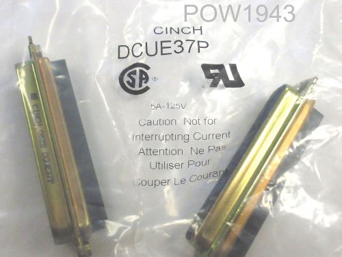 ( 2 PC. ) CINCH DCUE37P DB37 PIN D-SUB MALE, HOUSING ONLY, NEW