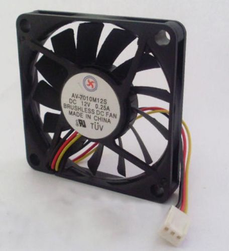 3pcs brushless dc cooling fan 12v 70mm x 70mm x 10mm 7010 3pin connector for sale