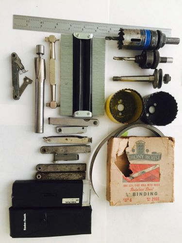 (18) Mix Machinist Tools Gage, Saw, End Mill, Binding And More